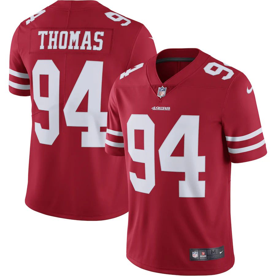 Men San Francisco 49ers 94 Solomon Thomas Nike Scarlet Vapor Untouchable Limited NFL Jersey